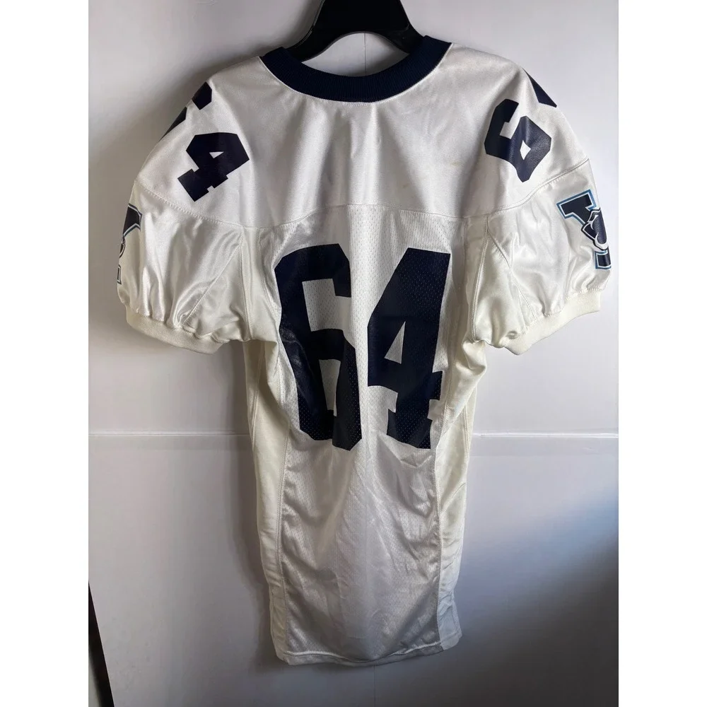 Nike Team Yale Bulldogs Football Jersey Mens Large White Navy Blue 64 USA Made